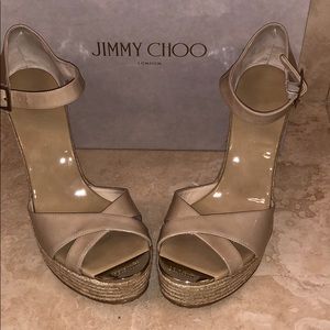 Authentic Jimmy Choo Espadrille Wedge Sz 42